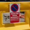 Parking privé réservé résidents - Panneau mise en fourrière