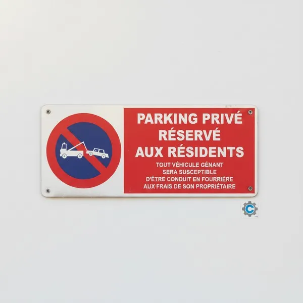 Parking Privé Résidents – Stationnement Interdit Non-Résidents