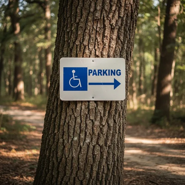Panneau handicapé parking PMR accès flèche droite – Signalétique