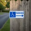 Panneau handicapé parking PMR accès flèche droite – Signalétique