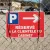Panneau Parking Réservé Clientèle Cabinet Flèche Droite | Signalétique