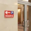 Panneau parking réservé clientèle flèche gauche cabinet direction