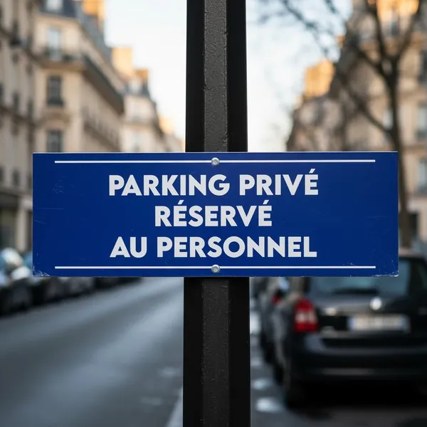Panneau parking privé réservé au personnel – Panneau parking