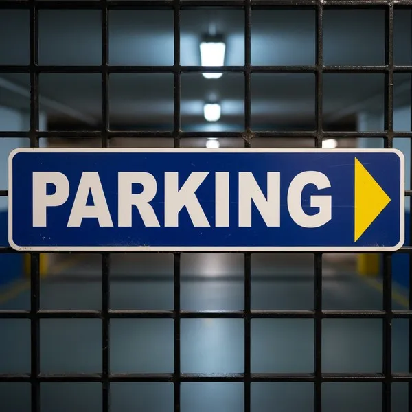 Panneau Parking flèche droite | Signalétique extérieure directionnelle