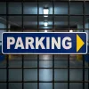 Panneau Parking flèche droite | Signalétique extérieure directionnelle