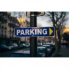 Panneau Parking flèche droite | Signalétique extérieure directionnelle