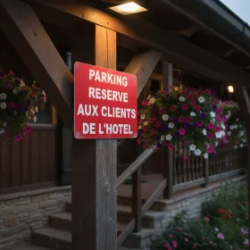 Panneau Parking Reserve AUX Clients DE L'HOTEL – Panneau parking
