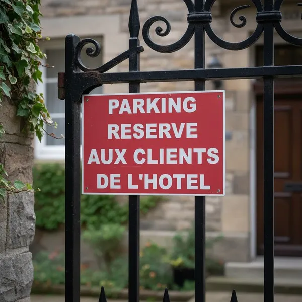 Panneau Parking Reserve AUX Clients DE L'HOTEL – Panneau parking