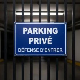 Panneau parking privé stationnement interdit- Défense d’entrer