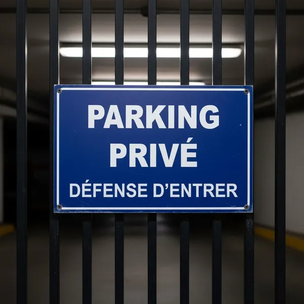 Panneau parking privé stationnement interdit- Défense d’entrer