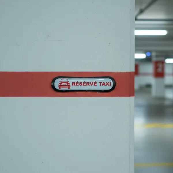 Plaque identification parking réservé taxi – Panneau signalétique