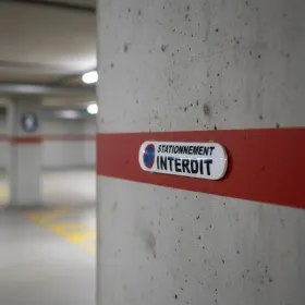 Plaque d'identification de place de parking - Panneau stationnement