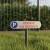 Plaque parking résidents aluminium – Emplacement réservé