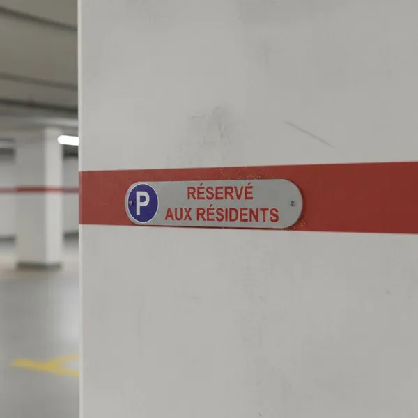 Plaque parking résidents aluminium – Emplacement réservé