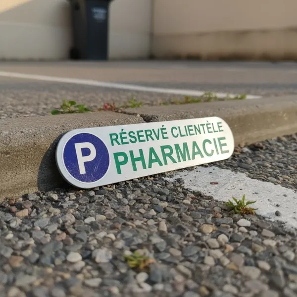 Plaque de parking réservé clientèle pharmacie – Panneau parking