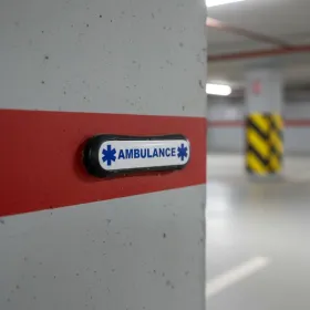 Plaque Signalétique Parking Ambulance - Place Réservée