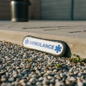 Plaque Signalétique Parking Ambulance - Place Réservée
