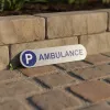Plaque Parking Ambulance 500x110mm – Signalétique Résistante 5mm