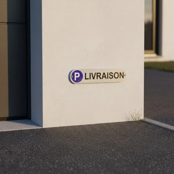 Plaque parking livraison 500x110mm – Panneau signalétique 5mm
