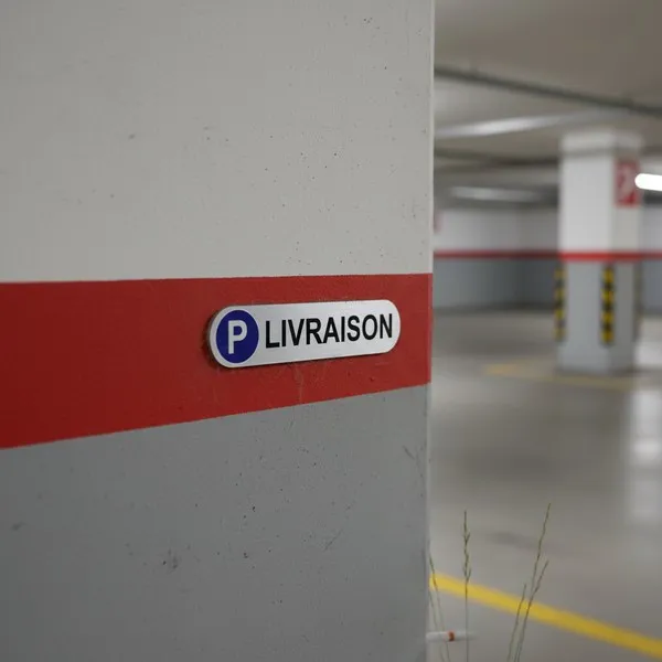 Plaque parking livraison 500x110mm – Panneau signalétique 5mm