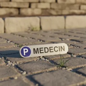 Plaque de parking réservée médecin – Signalétique extérieure