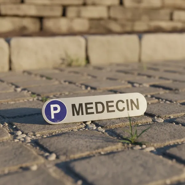 Plaque de parking réservée médecin – Signalétique extérieure