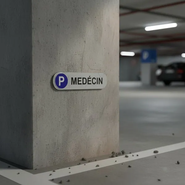 Plaque de parking réservée médecin – Signalétique extérieure