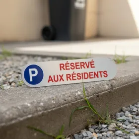 Plaque parking réservé résidents – Stationnement privé