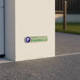 Plaque Parking Réservé Client Pharmacie 500x110mm