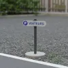 Plaque parking visiteurs extérieure 500x110mm – 5mm, disponible