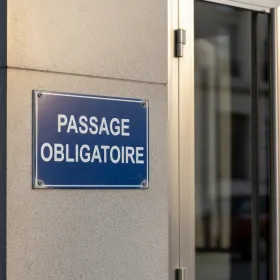 Panneau Passage obligatoire – Panneau directionnel