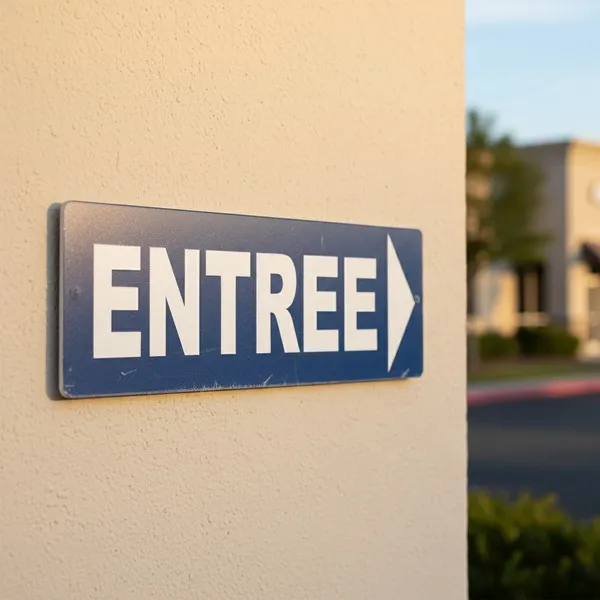 Panneau entrée à droite – Signalétique Bureau