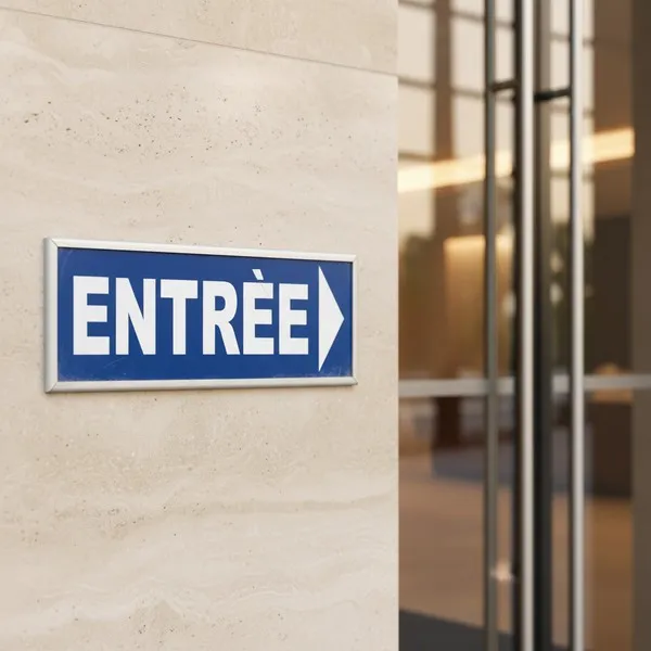 Panneau entrée à droite – Signalétique Bureau