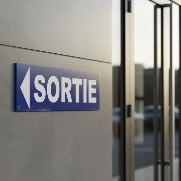 Panneau Sortie à Gauche | Flèche Orientation Sécurité