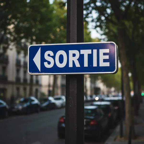 Panneau Sortie à Gauche | Flèche Orientation Sécurité