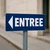 Panneau signalétique entrée à gauche directionnelle pour accès