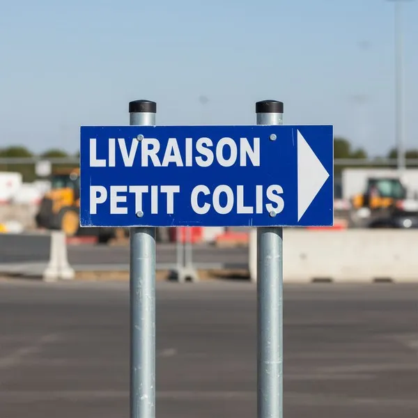 Panneau livraison petit colis à droite – Signalétique Bureau