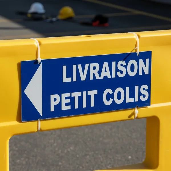 Panneau livraison petit colis à gauche – Signalétique Bureau