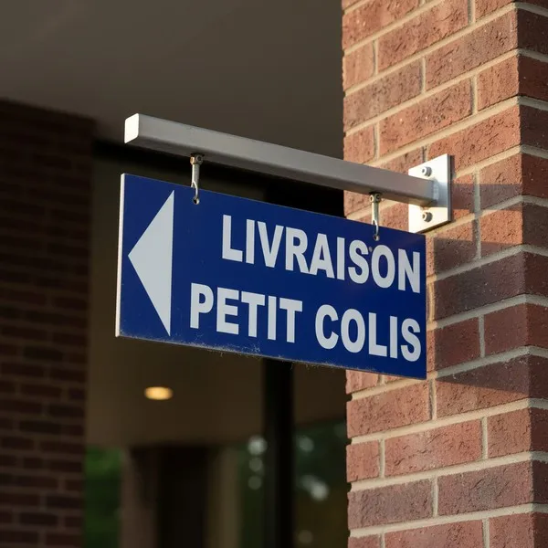 Panneau livraison petit colis à gauche – Signalétique Bureau
