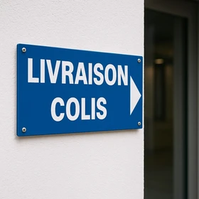 Panneau Livraison colis à droite – Signalétique Bureau