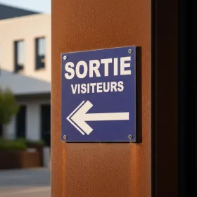 Panneau sortie visiteurs gauche – Panneau directionnel