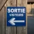 Panneau sortie visiteurs gauche – Panneau directionnel