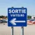 Panneau sortie visiteurs gauche – Panneau directionnel