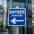 Panneau entrée visiteurs gauche – Panneau directionnel