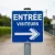 Panneau entrée visiteurs droite – Panneau directionnel
