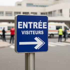 Panneau entrée visiteurs droite – Panneau directionnel