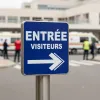 Panneau entrée visiteurs droite – Panneau directionnel