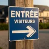 Panneau entrée visiteurs droite – Panneau directionnel