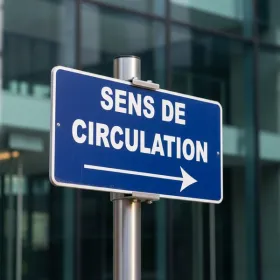 Panneau Sens de Circulation à Droite – Obligation