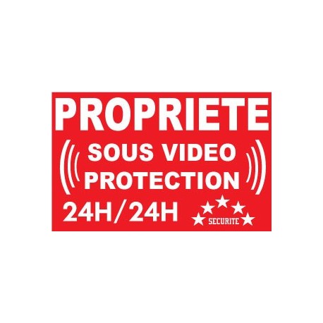 panneau "établissement sous vidéo protection"